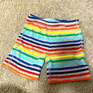 Primary rainbow pajama shorts - size 6/7 EUC